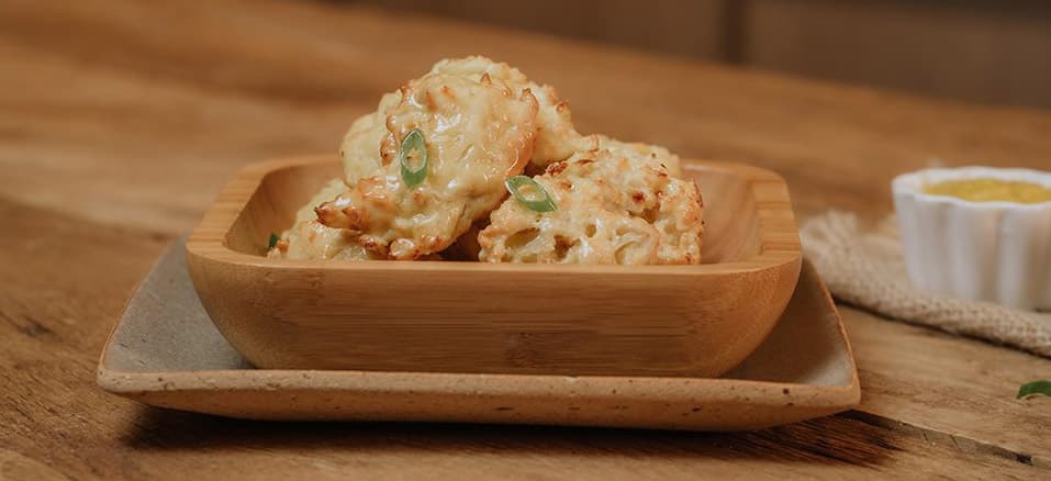 Receitas na Airfryer: Bolinho de Couve Flor