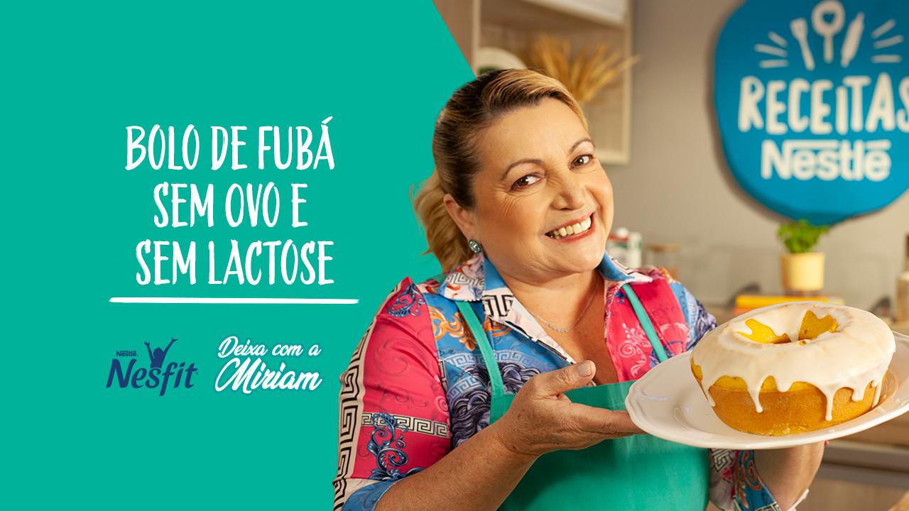 Deixa com a Miriam - Bolo de Fubá sem ovo e sem lactose Deixa com a Miriam - Bolo de Fubá sem ovo e sem lactose