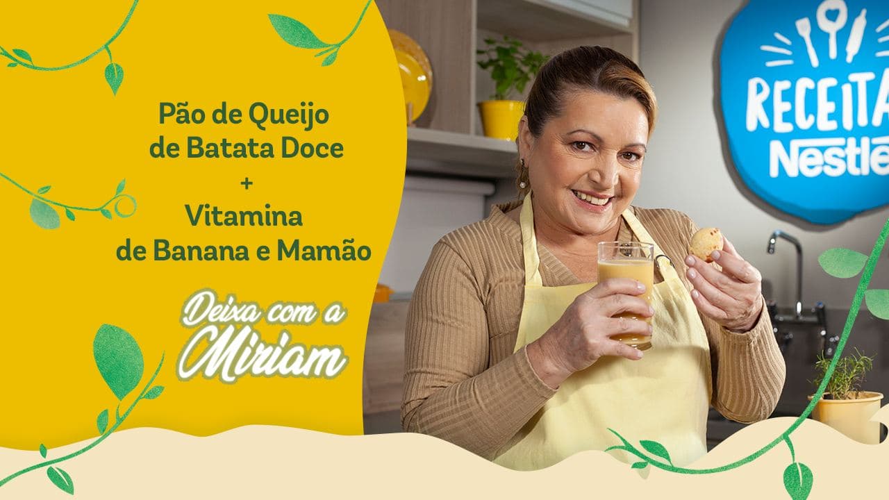 Pão de Queijo e Vitamina de NINHO® Origem Vegetal