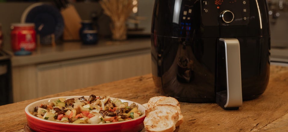 Ceia de Natal na AirFryer: Caponata de legumes