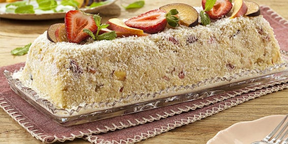 Colomba Pascal: Bolo Gelado de Frutas com Coco