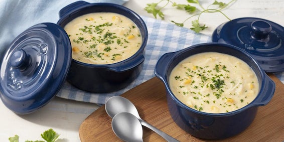 Creme de milho: Sopa de Creme de Milho com Frango