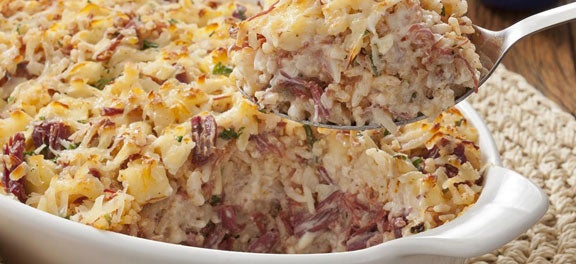 Arroz Cremoso com Carne-seca Creme de Leite Nestlé: Arroz Cremoso com Carne-seca