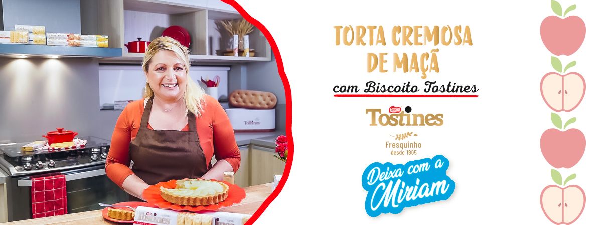 Torta Cremosa de Maçã com Canela Torta Cremosa de Maçã com Canela