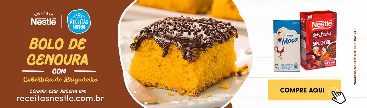 Bolo de Cenoura com Cobertura de Brigadeiro