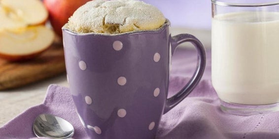 Lanches Rápidos: Lanche rápido e fácil, Bolinho de Caneca de Ninho com Maçã