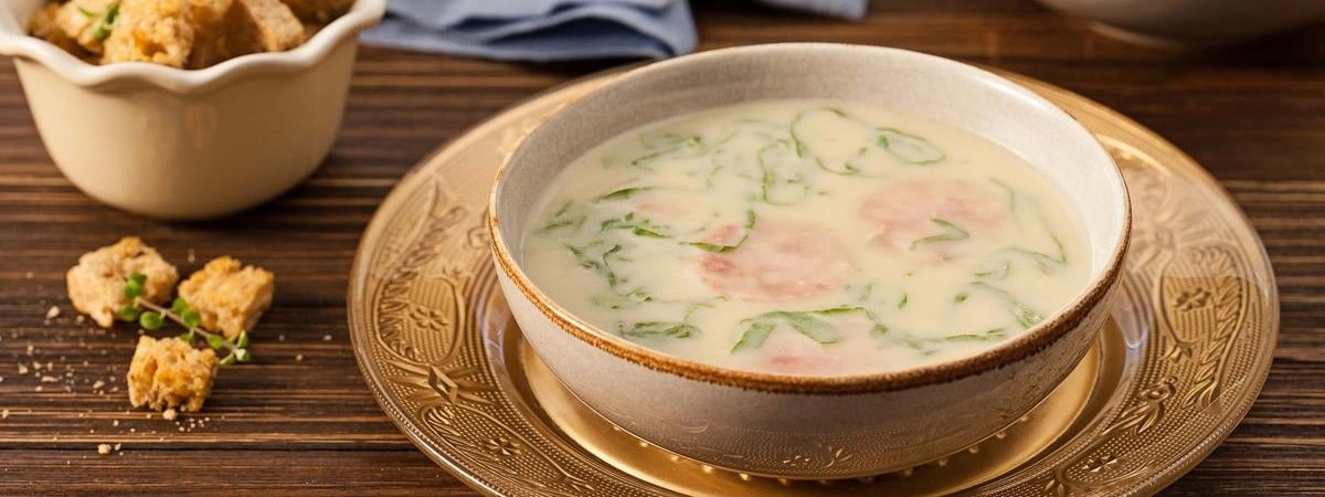Caldo Verde Caldo Verde em uma tigela