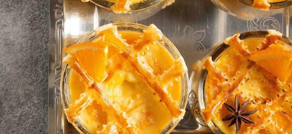 Creme de Leite Moça e Laranja com Crosta Folhada Frutas de Julho, Verduras de Julho: Creme de Leite Moça e Laranja com Crosta Folhada