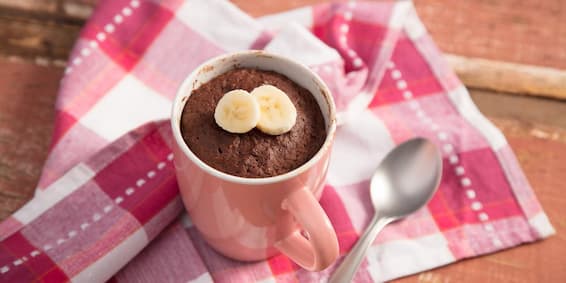 Receitas de bolos: Bolos de caneca, Bolo de chocolate com banana de caneca