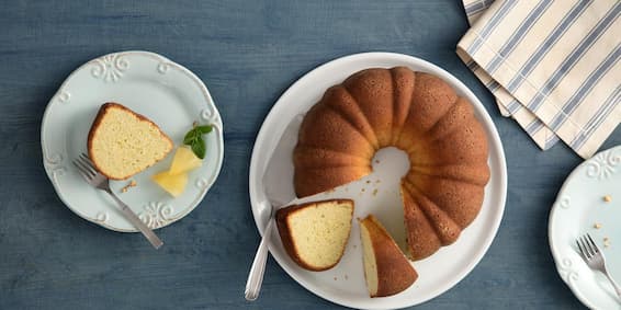 Receitas de bolos: Bolos simples com frutas, bolo de abacaxi com hortelã