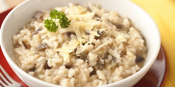 Receitas de Risoto: Risoto com tempero de carne, risoto de berinjela