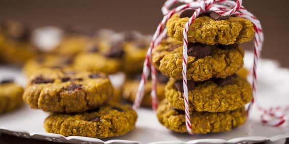 Receitas Fáceis: Integrais, cookies integrais de aveia e abóbora