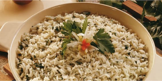 Receitas de Arroz: arroz na manteiga verde