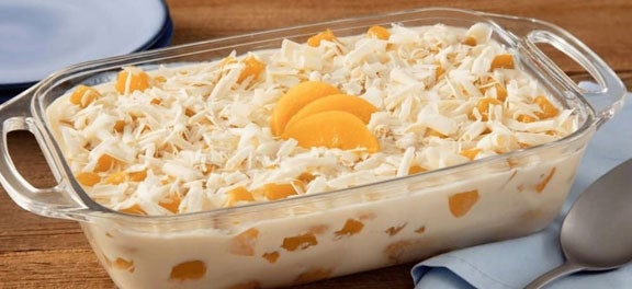 Pavê de Pêssego Frutas de Julho, Verduras de Julho: Pavê de Pêssego