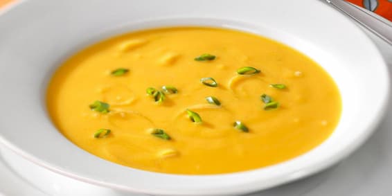 sopa de abobora e alho poro