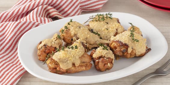 Guia dos temperos: frango com queijo e oregano