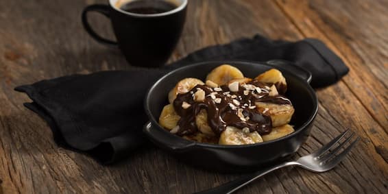 Receitas com Chandelle: Banana Grelhada com Farofa Doce e Chandelle Chocolate ao Leite