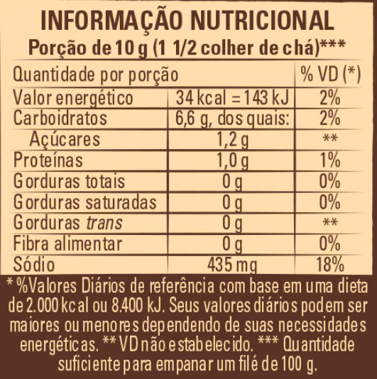 Informações Nutricionais do Maggi Ideias Para Frango Crocante com Toque de Requeijão | Nestlé