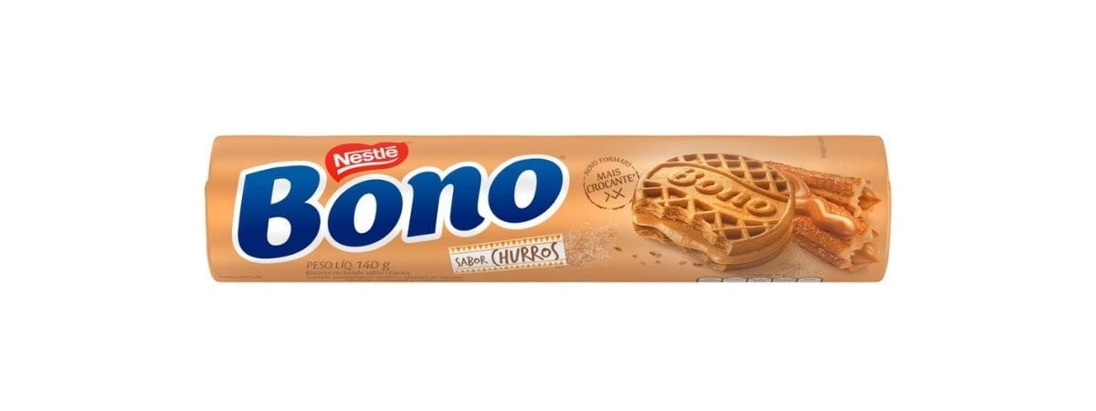Biscoito Bono Recheado Churros