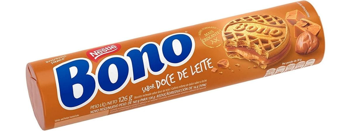Biscoito Bono Recheado Doce de Leite