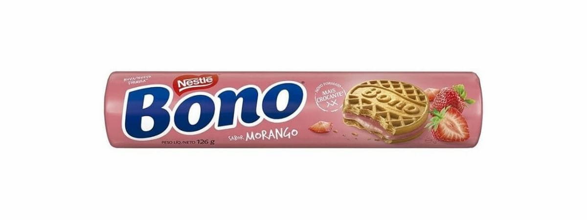 Biscoito Bono Recheado Morango