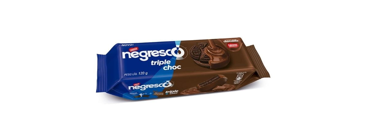 Biscoito Negresco Coberto com Triplo Chocolate