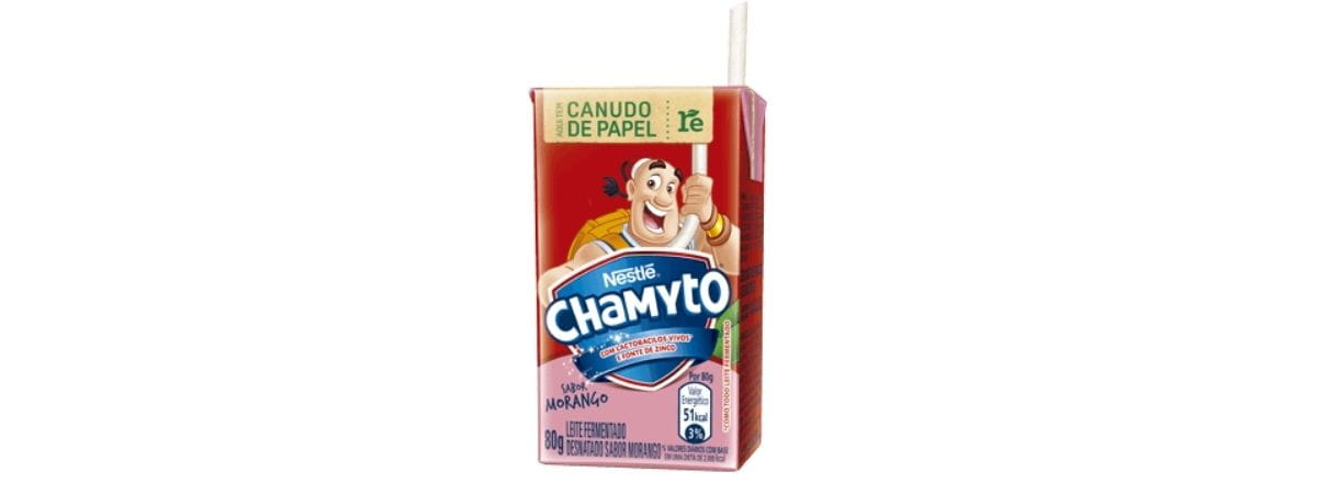 Chamyto Leite Fermentado Morango Caixinha 80g