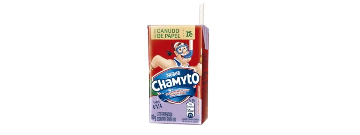 CHAMYTO Leite Fermentado Uva Caixinha 80g
