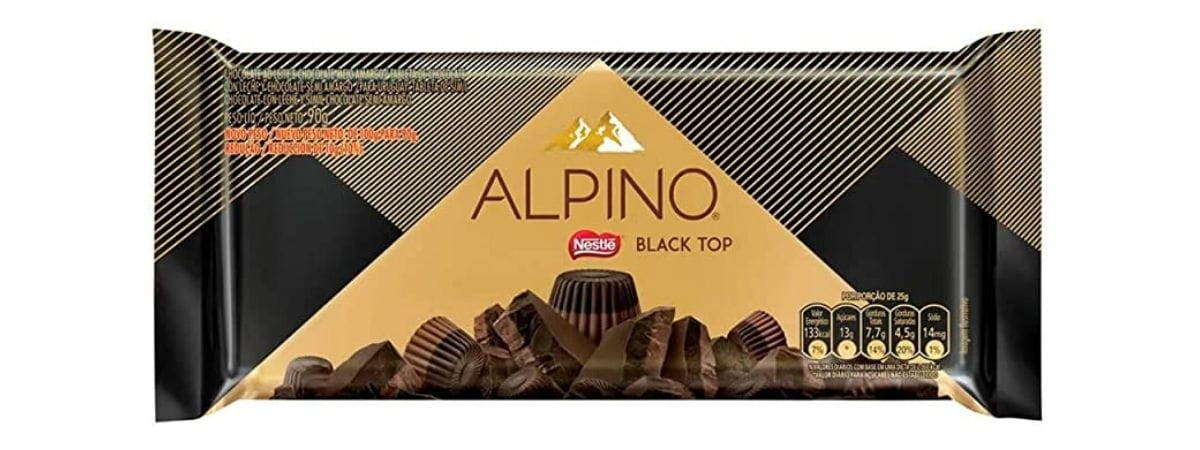 Chocolate Alpino Black Top 90g