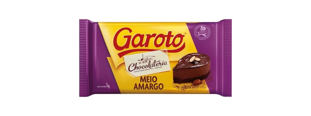 Chocolate Garoto Meio Amargo