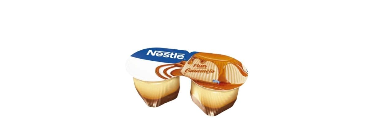 Flan Nestlé com calda de Caramelo