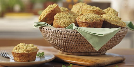 Receitas de Abobrinha: Muffin Sem Glúten de Aveia com Abobrinha