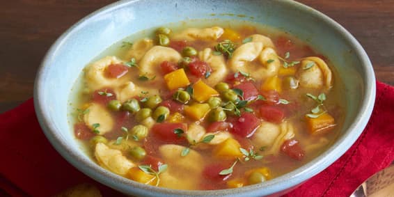 Receitas de sopa de ervilha: Capelleti in brodo express