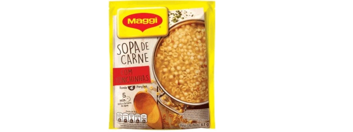 Maggi Sopa Sabor de Carne com Conchinhas