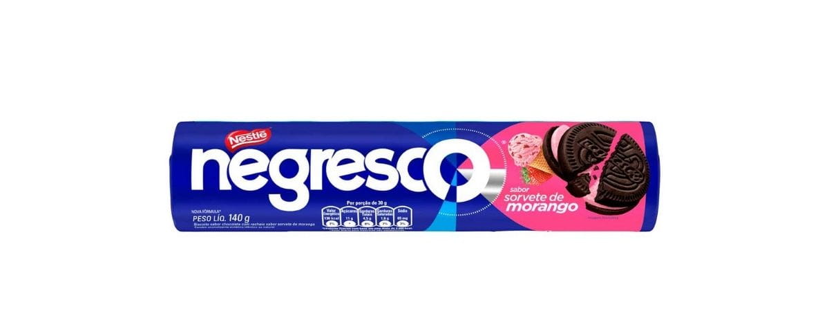 Negresco Biscoito Sorvete de Morango
