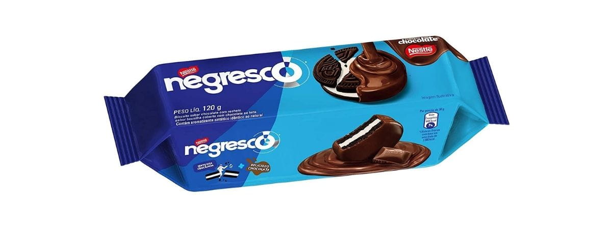 Biscoito Negresco Coberto com Chocolate