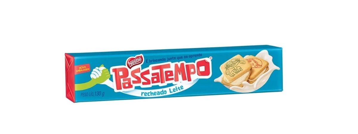 Biscoito Passatempo Recheado Leite