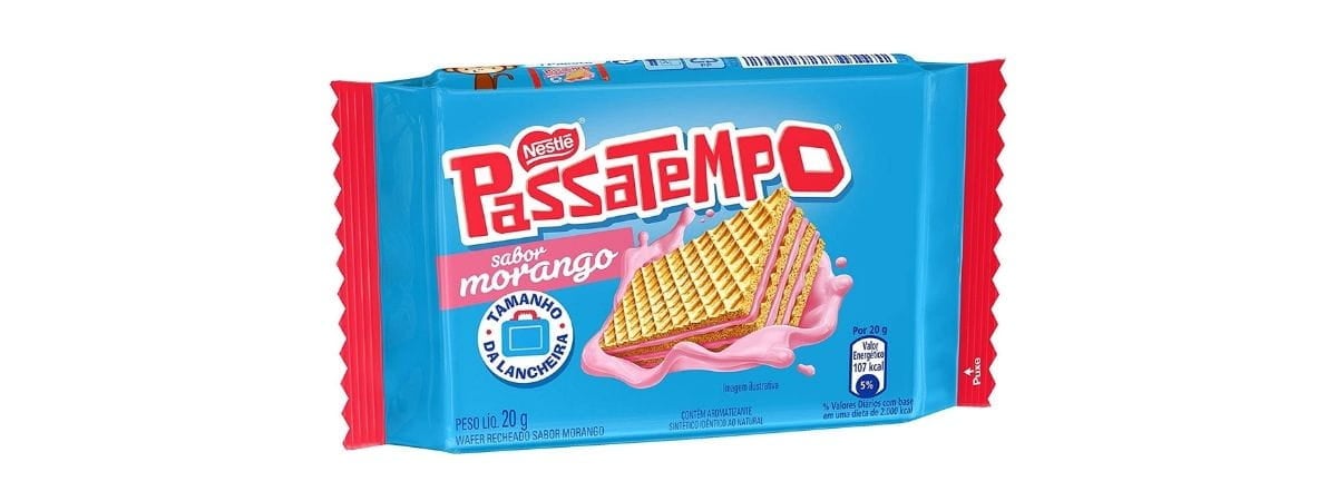 Passatempo Mini Wafer Morango