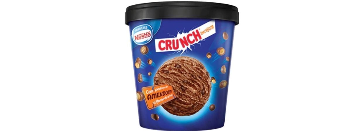 Sorvete de Chocolate com Amendoim Crunch