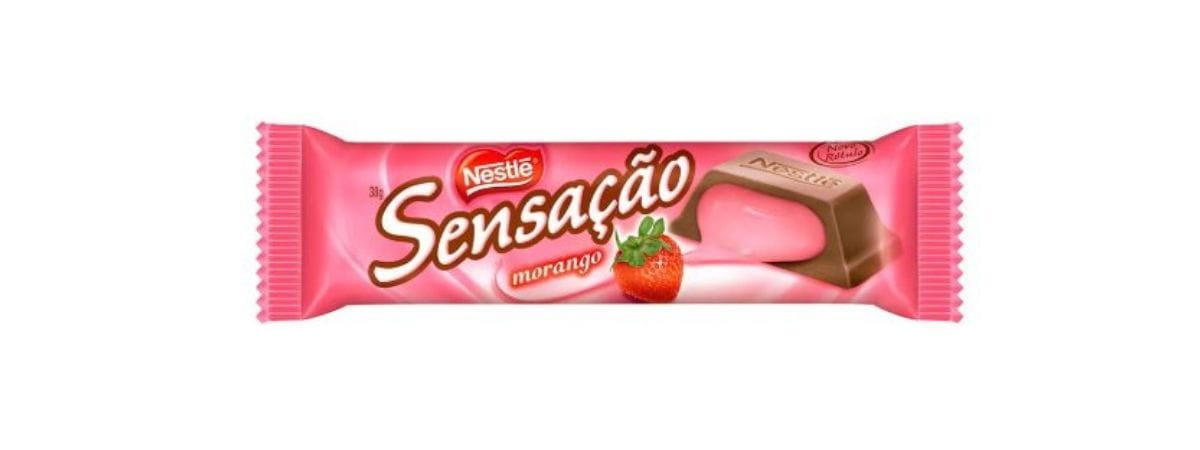 Tablete Chocolate Sensação Morango