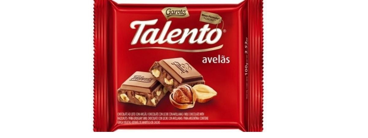 Chocolate Talento Ao Leite Avelãs 25g