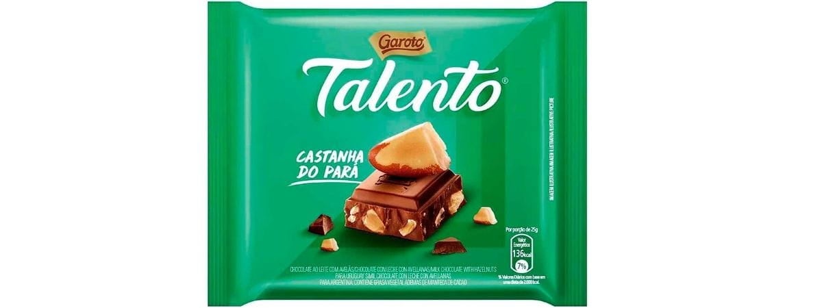 Chocolate Talento Castanha do Pará 25g