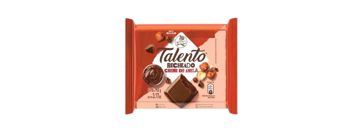 Chocolate Garoto Talento Creme de Avelã 90g