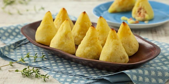 Receitas de Batata: Coxinha de Batata-doce com Frango