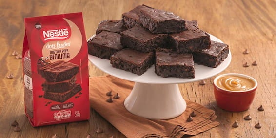 Receitas de brownie: Brownie Dois Frades Doce de Leite