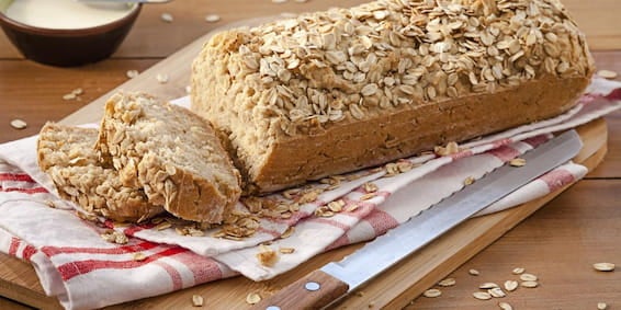 Pão caseiro: Pão de Aveia Sem Glúten e Sem Lactose