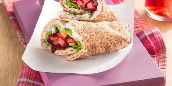 Receitas de Wrap: Wrap Cremoso de Salmão