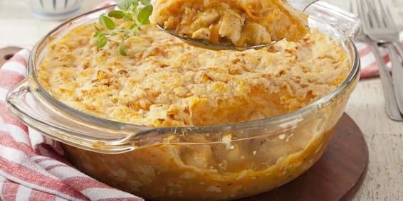 Receitas de Purê: Escondidinho de Frango com Purê de Batata e Cenoura