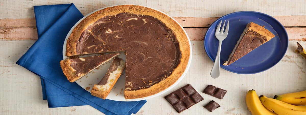 Cheesecake de Banana e Chocolate