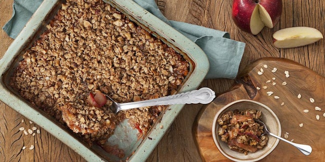 Receitas com maçã: Crumble de Maçã e Aveia